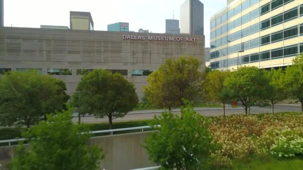 Vista Aérea Del Museo Arte Dallas Texas — Vídeo de stock