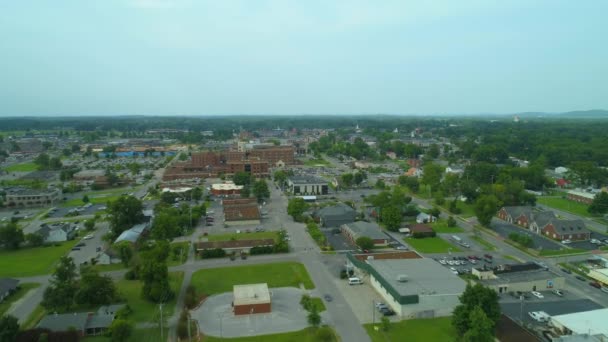 Drone Aéreo Vídeo Cookeville Tennessee — Vídeo de Stock