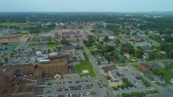 Drone Antenn Video Cookeville Tennessee Hospital Medical Center — Stockvideo