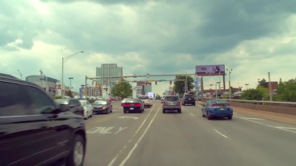 Auto Rijden Van Stad Nashville Tennessee — Stockvideo