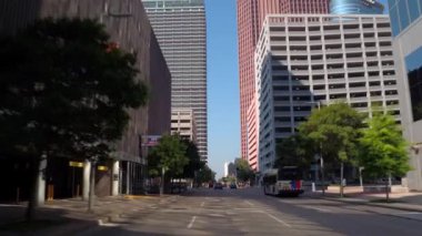 Şehir merkezinde Houston finans bölgesi
