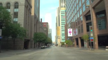 Sürüş şehir merkezinde Dallas Texas şehir hareket turu