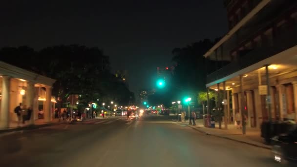 Condução New Orleans French Quarter — Vídeo de Stock