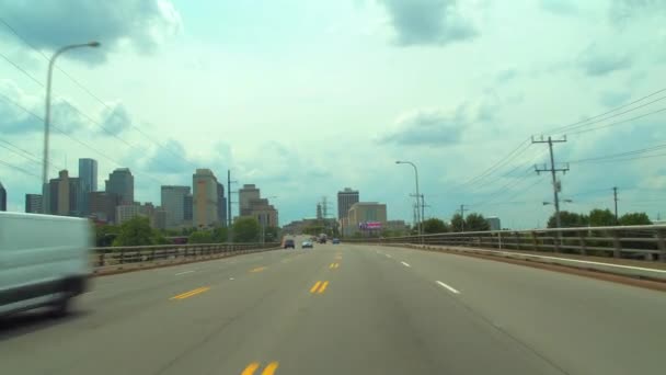 Conducir Nashville Tennessee Pasado Nissan Stadium Centro Ciudad — Vídeos de Stock