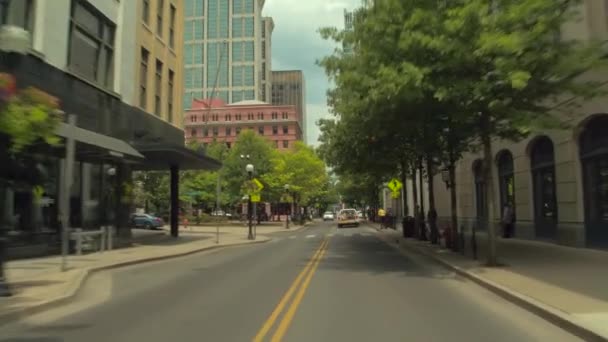 Mengemudi Jalan Gereja Nashville Tennessee — Stok Video