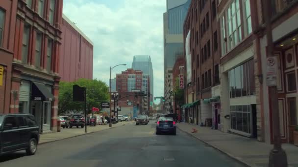 Conduire Travers Centre Ville Nashville Tennessee Usa — Video