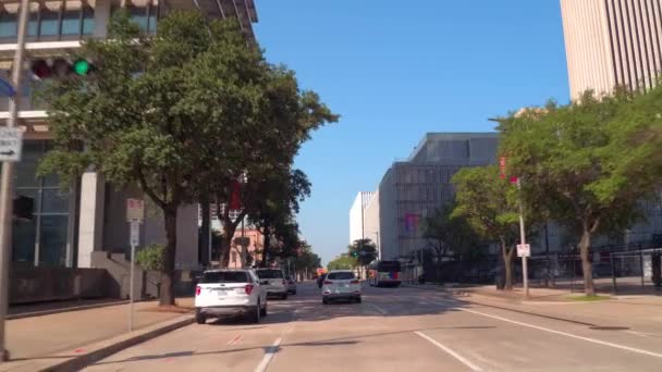 Conduciendo Por Houston Texas — Vídeo de stock