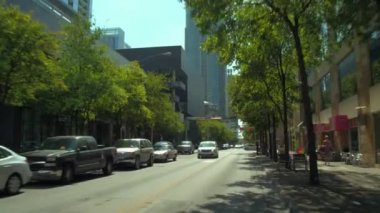 Texas Austin Downtown şehir hareket video 4k