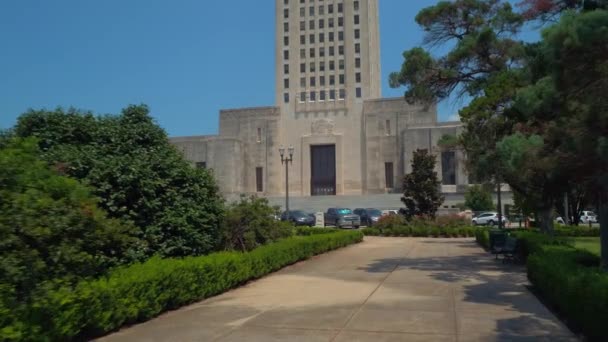 Louisiana State Capitol Building Och Welcome Center — Stockvideo