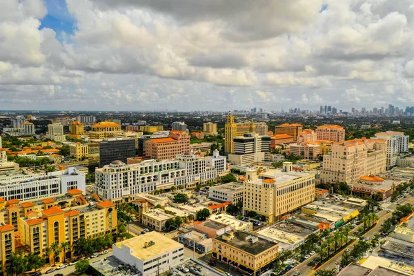 Εναέριο Κηφήνα Φωτογραφία Του Coral Gables Μαϊάμι Dade Φλόριντα — Φωτογραφία Αρχείου