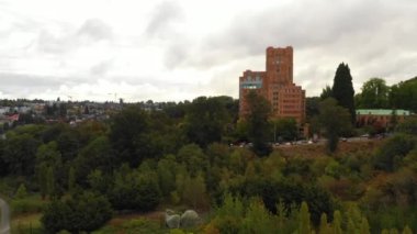havadan görünümü, bina ve eski bizi deniz hastanede Seattle
