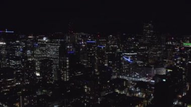 Havadan yana doğru hareket Seattle gece