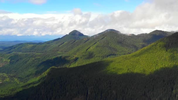 Washington State Abd Dağ Silsilesi Ile Alçak Bulutlar — Stok video