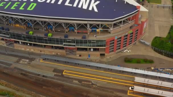 Seattle Stany Zjednoczone Ameryki Września 2018 Antena Odciągnąć Usługi Centurylink — Wideo stockowe