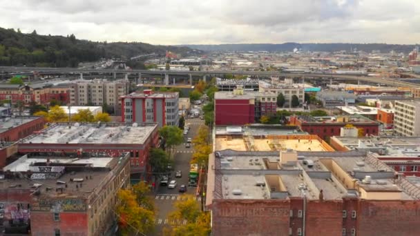 Distrito Internacional Seattle Video Aéreo — Vídeo de stock