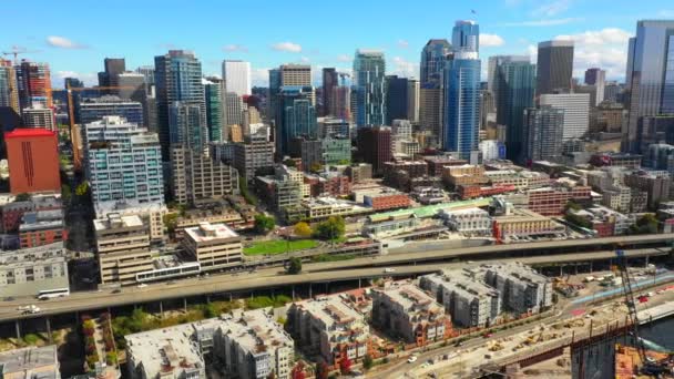 Panorama Města Seattle — Stock video