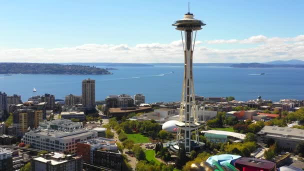 Seattle Amerika Birleşik Devletleri Eylül 2018 Hava Dron Görüntüleri Seattle — Stok video