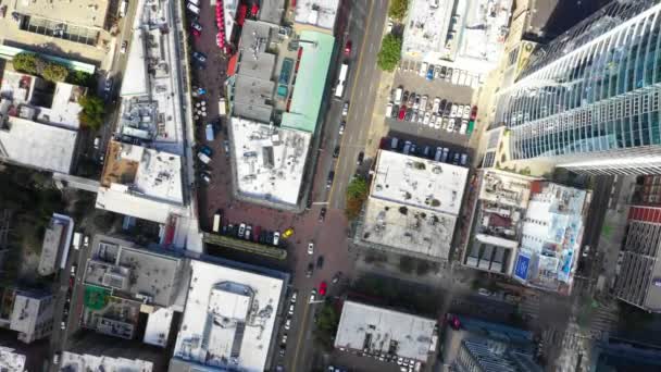 Seattle Cidade Sobrecarga Vídeo Aéreo Diretamente Voltada Para Baixo — Vídeo de Stock