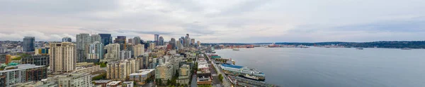 Antenowe Panoramę Seattle Washington Usa — Zdjęcie stockowe