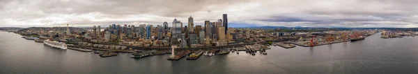 Fotografia Panorâmica Aérea Drone Seattle Eua — Fotografia de Stock