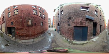 Seattle, Washington, ABD - Eylül 15, 2018:360 sanal gerçeklik görüntü Downtown Seattle Washington doğal seyahat hedef