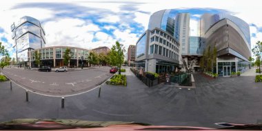 Seattle, Washington, ABD - Eylül 15, 2018:360 sanal gerçeklik görüntü Downtown Seattle Washington doğal seyahat hedef