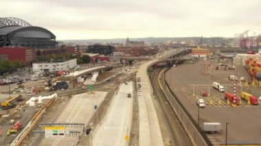 Endüstriyel yapı geliştirme Downtown Seattle 4k 60p