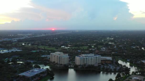 Florida Batı Kıyısında Günbatımı Gök Gürültülü — Stok video