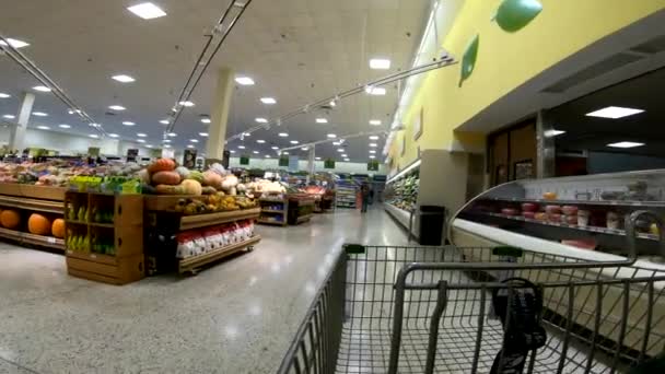 Hallandale Estados Unidos Octubre 2018 Motion Footage Publix Supermarket Walkthrough — Vídeo de stock