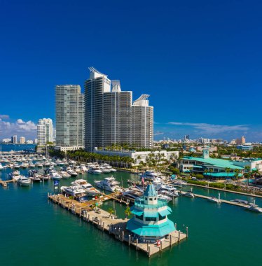 Uçak fotoğraf Miami Beach Marina