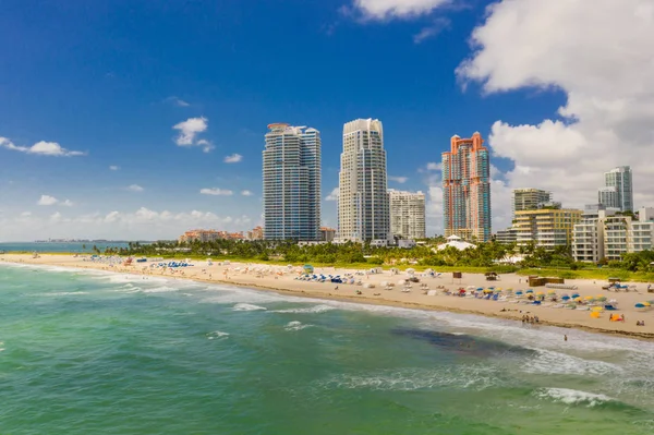 Miami Beach Mooie Luchtfoto — Stockfoto