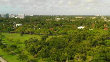 Hava dron görüntüleri Miami Morningside Park