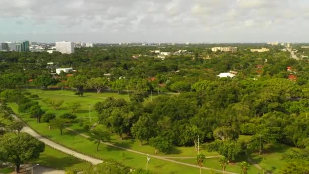 Antenas Miami Morningside Park — Vídeo de stock