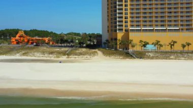 Hava dron görüntüleri plaj Panama Meksika Körfez kasırga Michael aftermath