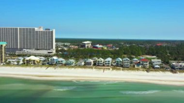 Hava dron görüntüleri plaj Panama Meksika Körfez kasırga Michael aftermath