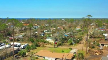 Kasırga Michael Panama City Fl tarafından tahrip evleri