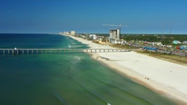 Panama Beach Pier kasırga Michael sonrasında fırtına görüntüleri