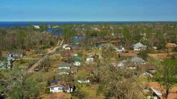 Maisons Anéanties Par Ouragan Michael Florida — Video