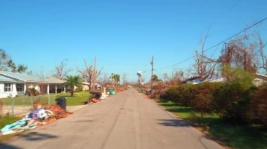 Hareketli görüntüleri Panama City kasırga Michael sonrası 2018