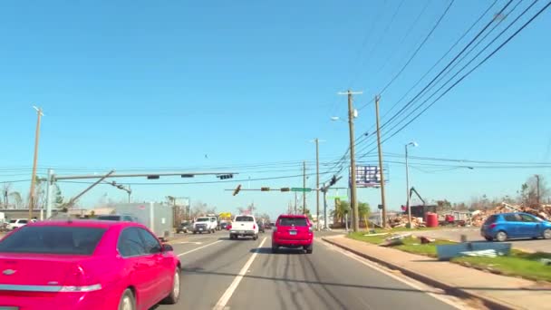 Motion Footage Panama City Hurricane Michael Aftermath 2018 — Stock Video