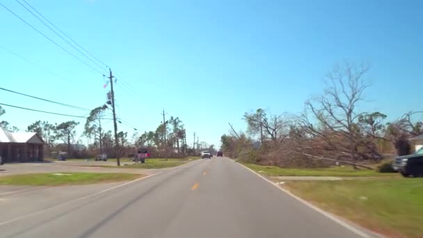 Motion Footage Panama City Orkanen Michael Efterdyningarna 2018 — Stockvideo
