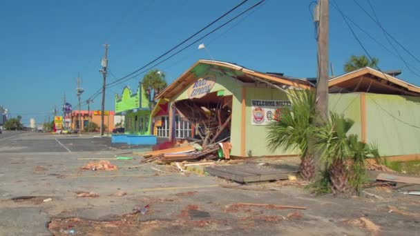 Motion Footage Panama City Orkanen Michael Efterdyningarna 2018 — Stockvideo