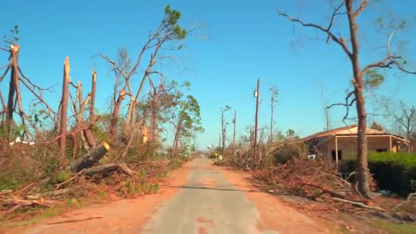 Hareketli Görüntüleri Panama City Kasırga Michael Sonrası 2018 — Stok video