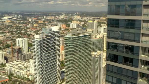 Antenowe Ujawniają Brickell Miami — Wideo stockowe