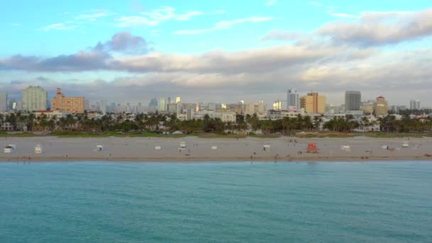 Miami Beach Oldalra Légifelvételek — Stock videók