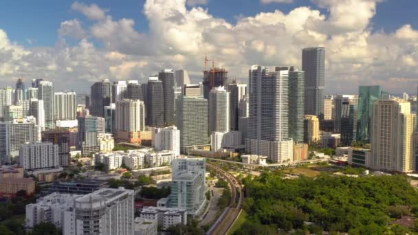 Imagens Aéreas Brickell Miami — Vídeo de Stock