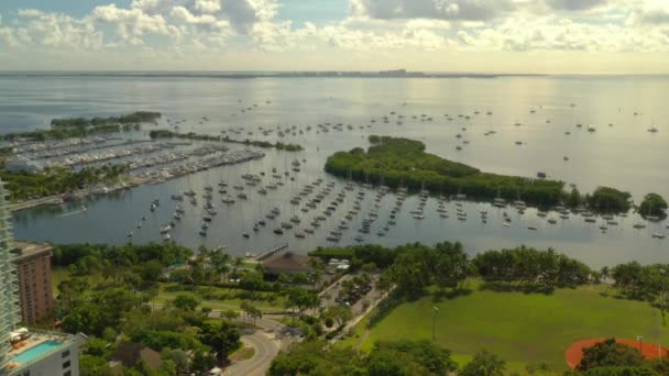 Lotnicze Wideo Sonesta Hotel Kolacja Klucz Marina Miami — Wideo stockowe