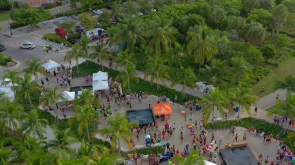 Drone Footage Miami Beach Half Marathon 2018 — Stock Video