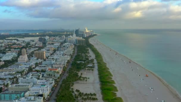 Helikopter Rit Luchtfoto Miami — Stockvideo