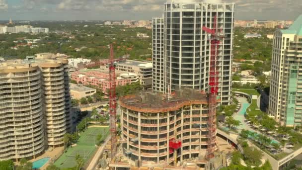 Park Grove Condominios Miami Material Archivo Vídeo Aéreo — Vídeo de stock